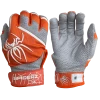 2022 Spiderz PRO Model Batting Gloves: Orange/White
