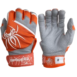 2022 Spiderz PRO Model Batting Gloves: Orange/White