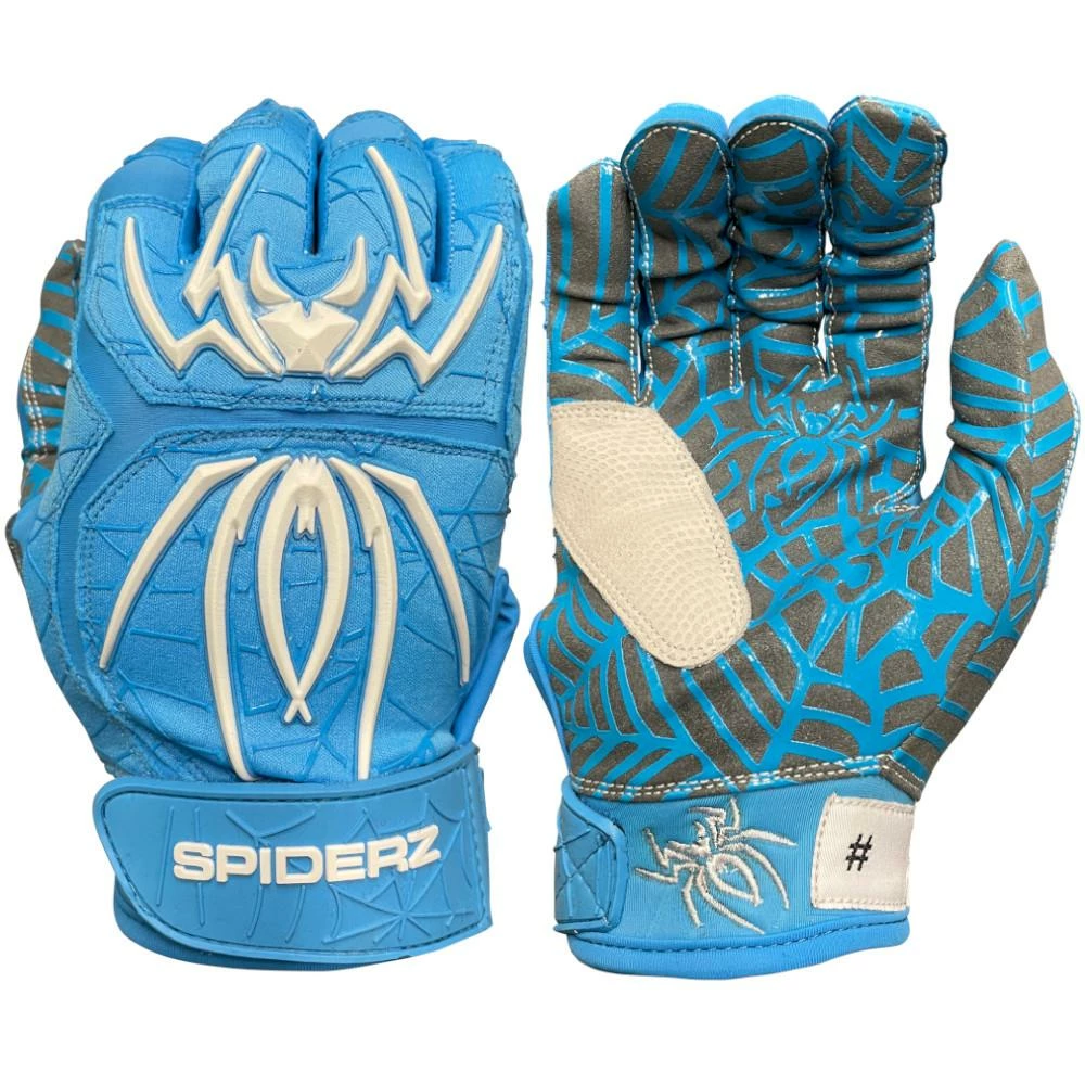 2023 Spiderz HYBRID Batting Gloves: Columbia Blue/White 1 2023 Spiderz HYBRID Batting Gloves: Columbia Blue/White