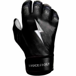 Bruce Bolt PREMIUM PRO Chrome Series Short Cuff Batting Gloves: Black 9 Bruce Bolt PREMIUM PRO Chrome Series Short Cuff Batting Gloves: Black -Baseball Sales Shop BB SC CHRB4