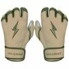 Bruce Bolt Premium Pro Military Series Short Cuff Batting Gloves: Beige