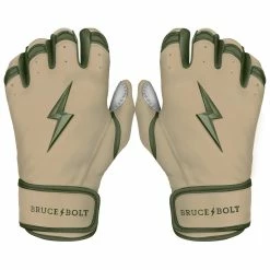 Bruce Bolt Premium Pro Military Series Short Cuff Batting Gloves: Beige