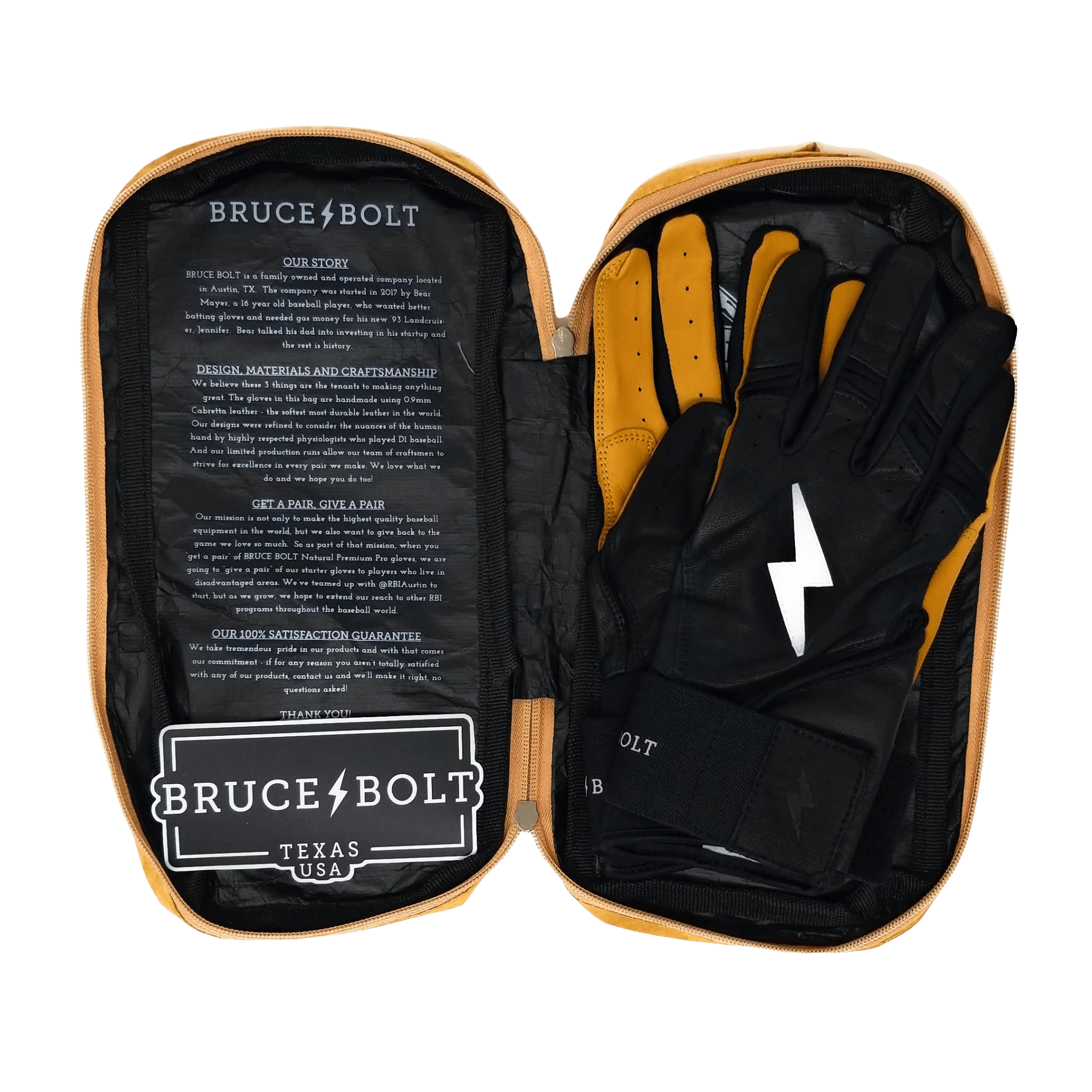Bruce Bolt PREMIUM PRO Long Cuff Batting Gloves: Black 5 Bruce Bolt PREMIUM PRO Long Cuff Batting Gloves: Black - Image 5