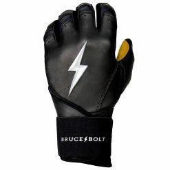 Bruce Bolt PREMIUM PRO Long Cuff Batting Gloves: Black 14 Bruce Bolt PREMIUM PRO Long Cuff Batting Gloves: Black -Baseball Sales Shop LC BLKG LEFT