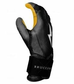Bruce Bolt PREMIUM PRO Long Cuff Batting Gloves: Black 17 Bruce Bolt PREMIUM PRO Long Cuff Batting Gloves: Black -Baseball Sales Shop LC BLKG SIDE scaled
