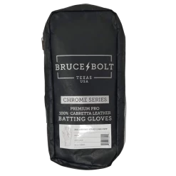 Bruce Bolt PREMIUM PRO Chrome Series Long Cuff Batting Gloves: White 9 Bruce Bolt PREMIUM PRO Chrome Series Long Cuff Batting Gloves: White -Baseball Sales Shop LC CHRW BAG