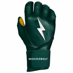 Bruce Bolt PREMIUM PRO Long Cuff Batting Gloves: Green -Baseball Sales Shop LC GRNG RIGHT