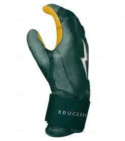 Bruce Bolt PREMIUM PRO Long Cuff Batting Gloves: Green -Baseball Sales Shop LC GRNG SIDE scaled