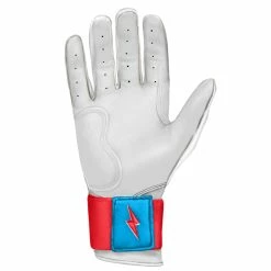 Bruce Bolt PREMIUM PRO BRINSON Series Long Cuff Batting Gloves: White -Baseball Sales Shop LC LBW PALM