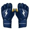 Bruce Bolt PREMIUM PRO Long Cuff Batting Gloves: Navy