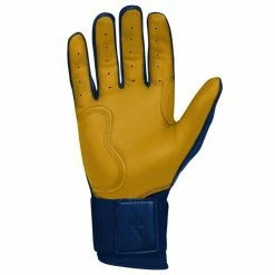 Bruce Bolt PREMIUM PRO Long Cuff Batting Gloves: Navy -Baseball Sales Shop LC NVYG PALM