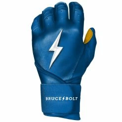 Bruce Bolt PREMIUM PRO Long Cuff Batting Gloves: Royal -Baseball Sales Shop LC ROYG LEFT