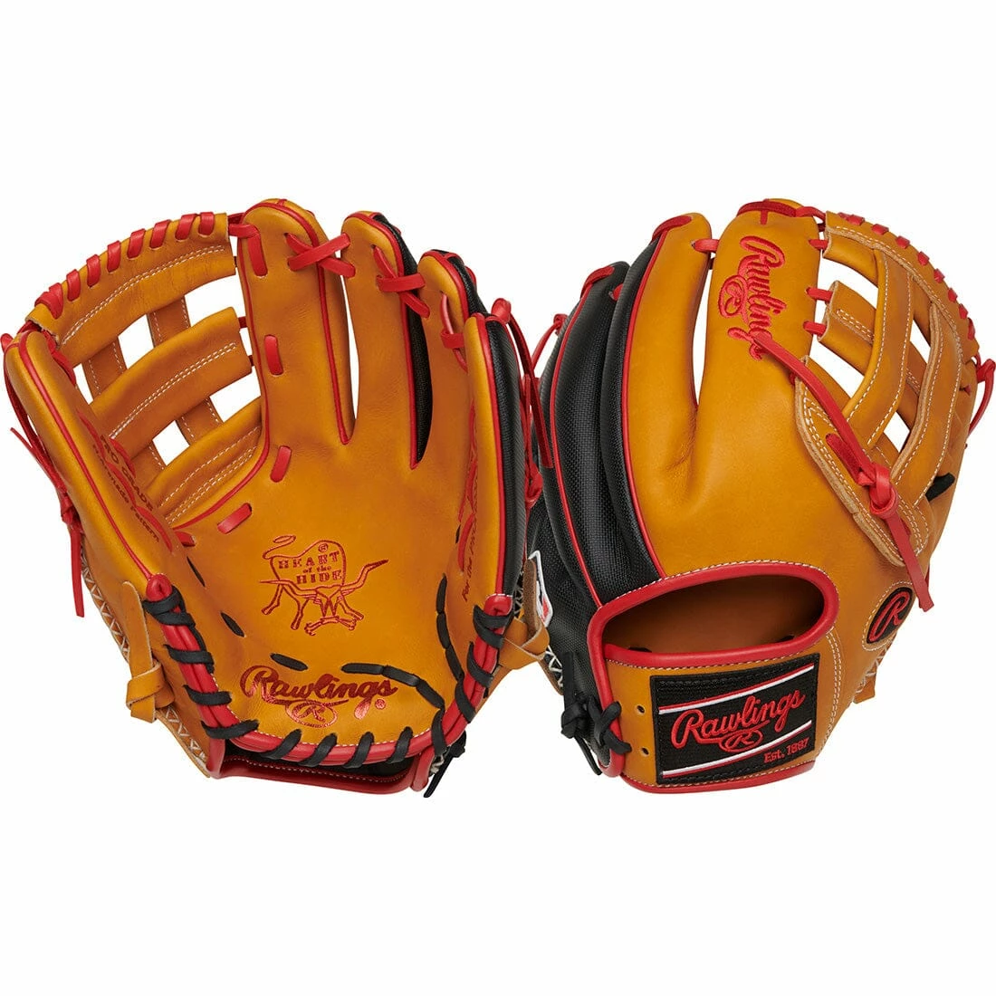 2023 Rawlings Heart Of The Hide ColorSync 7.0 12" Infield Baseball Glove: RPRONA28TSS 3 2023 Rawlings Heart Of The Hide ColorSync 7.0 12" Infield Baseball Glove: RPRONA28TSS - Image 3