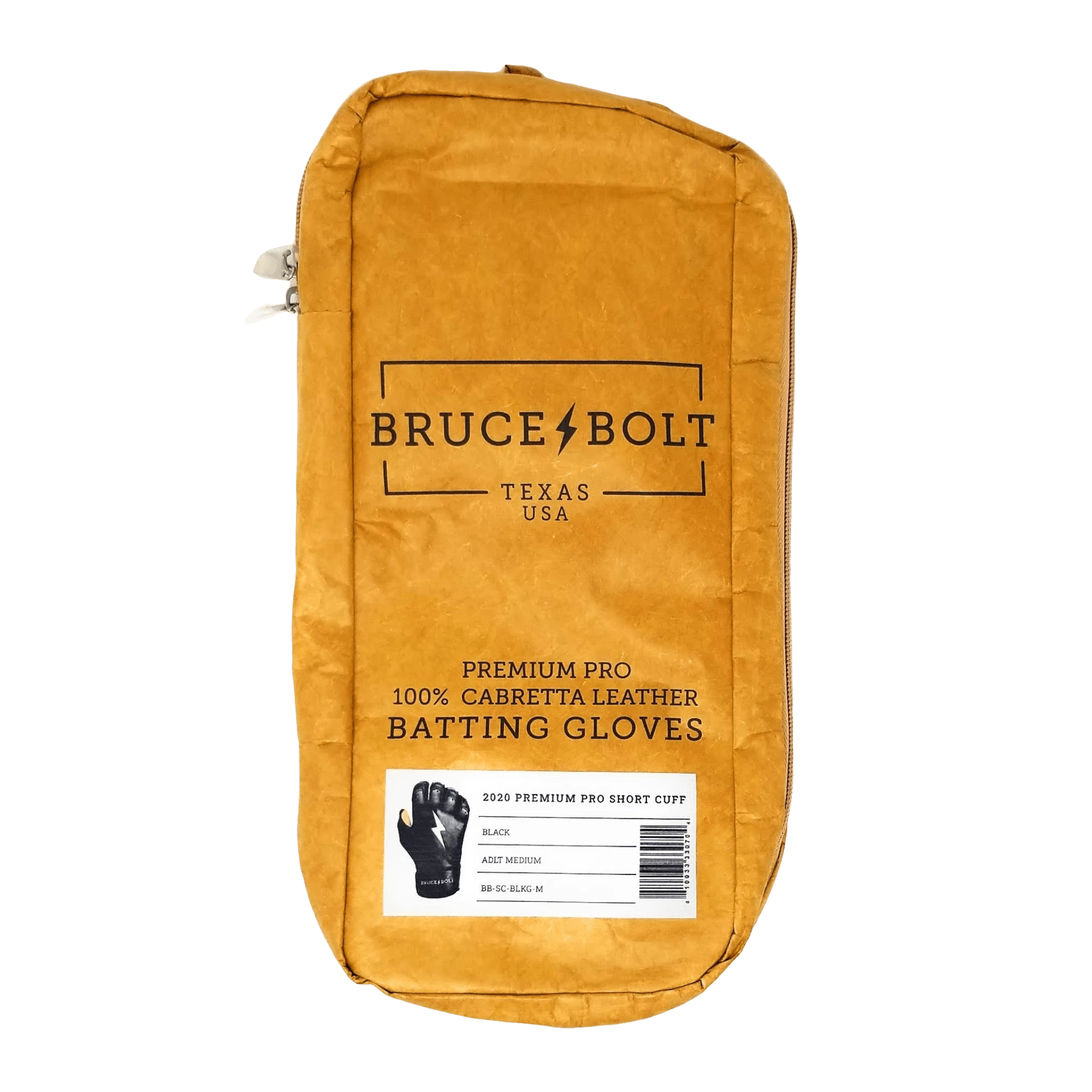 Bruce Bolt PREMIUM PRO Short Cuff Batting Gloves: Black 7 Bruce Bolt PREMIUM PRO Short Cuff Batting Gloves: Black - Image 7
