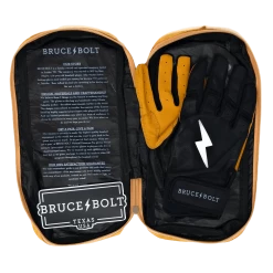 Bruce Bolt PREMIUM PRO Short Cuff Batting Gloves: Black 15 Bruce Bolt PREMIUM PRO Short Cuff Batting Gloves: Black -Baseball Sales Shop SC BLKG BAG2