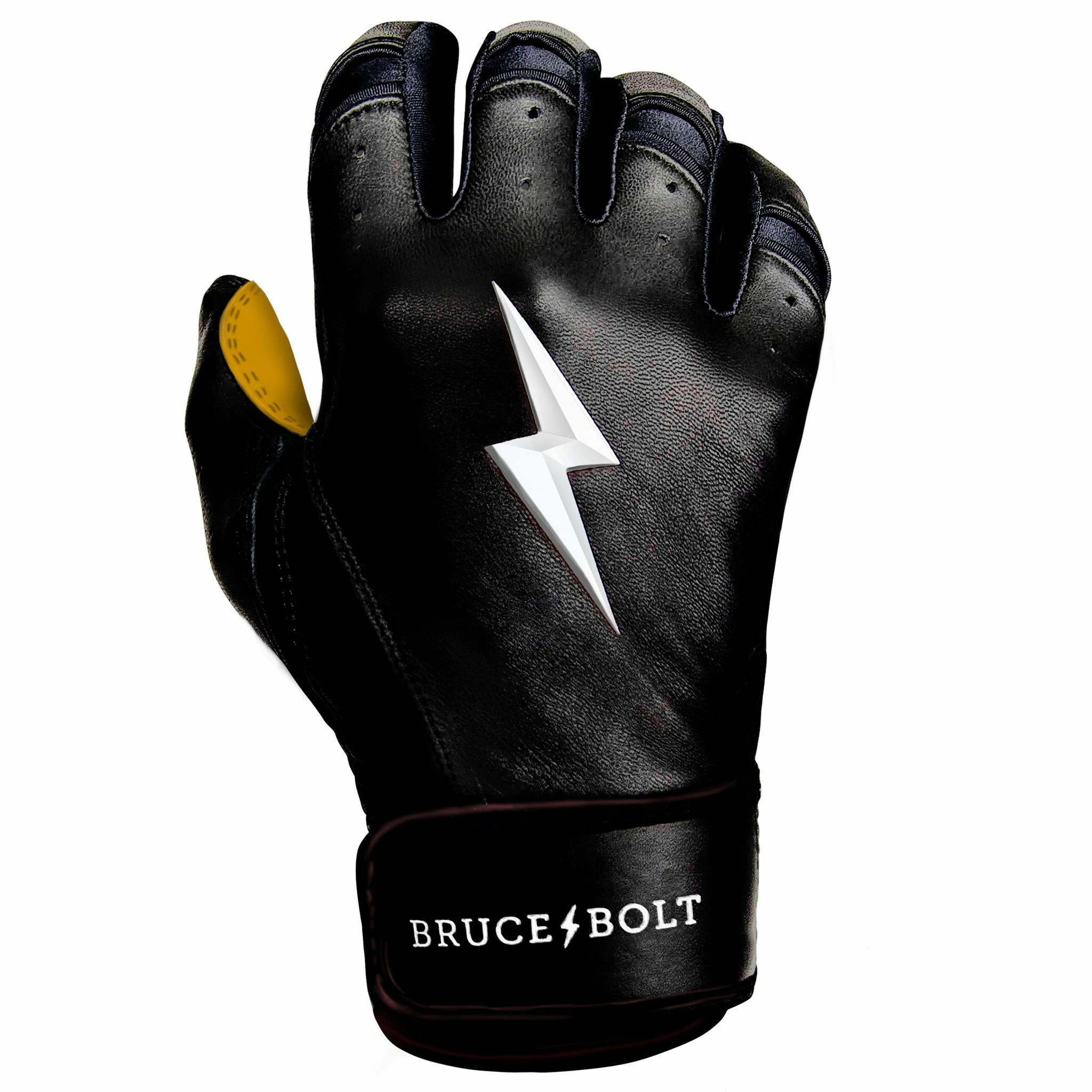 Bruce Bolt PREMIUM PRO Short Cuff Batting Gloves: Black 10 Bruce Bolt PREMIUM PRO Short Cuff Batting Gloves: Black - Image 10