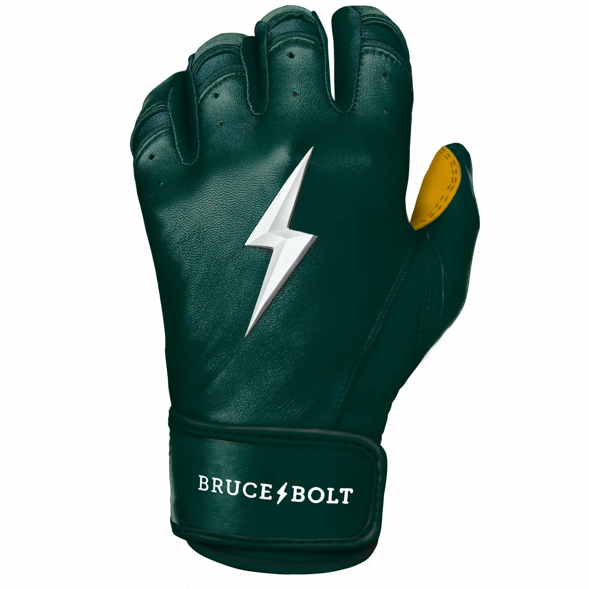 Bruce Bolt PREMIUM PRO Short Cuff Batting Gloves: GREEN 7 Bruce Bolt PREMIUM PRO Short Cuff Batting Gloves: GREEN - Image 7