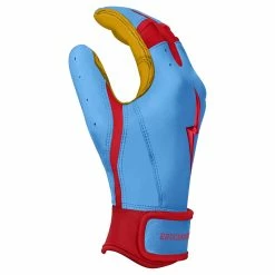 Bruce Bolt PREMIUM PRO BADER Series Short Cuff Batting Gloves: Baby Blue -Baseball Sales Shop SC HBB SIDE scaled
