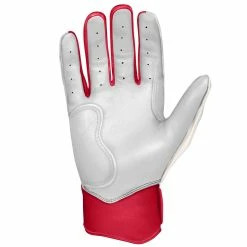 Bruce Bolt PREMIUM PRO BADER Series Short Cuff Batting Gloves: White 7 Bruce Bolt PREMIUM PRO BADER Series Short Cuff Batting Gloves: White -Baseball Sales Shop SC HBW PALM
