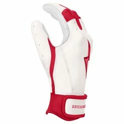 Bruce Bolt PREMIUM PRO BADER Series Short Cuff Batting Gloves: White 9 Bruce Bolt PREMIUM PRO BADER Series Short Cuff Batting Gloves: White -Baseball Sales Shop SC HBW SIDE scaled