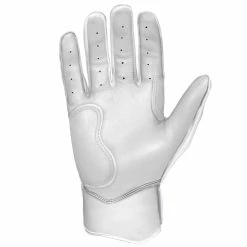 Bruce Bolt PREMIUM PRO BRINSON Series Short Cuff Batting Gloves: White -Baseball Sales Shop SC LBW PALM