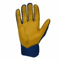 Bruce Bolt PREMIUM PRO Short Cuff Batting Gloves: Navy -Baseball Sales Shop SC NVYG PALM