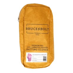 Bruce Bolt PREMIUM PRO Short Cuff Batting Gloves: Red -Baseball Sales Shop SC REDG BAG