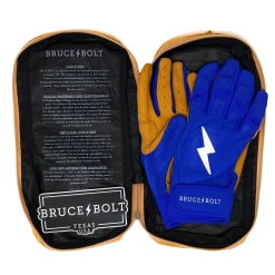 Bruce Bolt PREMIUM PRO Short Cuff Batting Gloves: Royal -Baseball Sales Shop SC ROYG BAG2