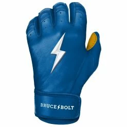 Bruce Bolt PREMIUM PRO Short Cuff Batting Gloves: Royal -Baseball Sales Shop SC ROYG LEFT