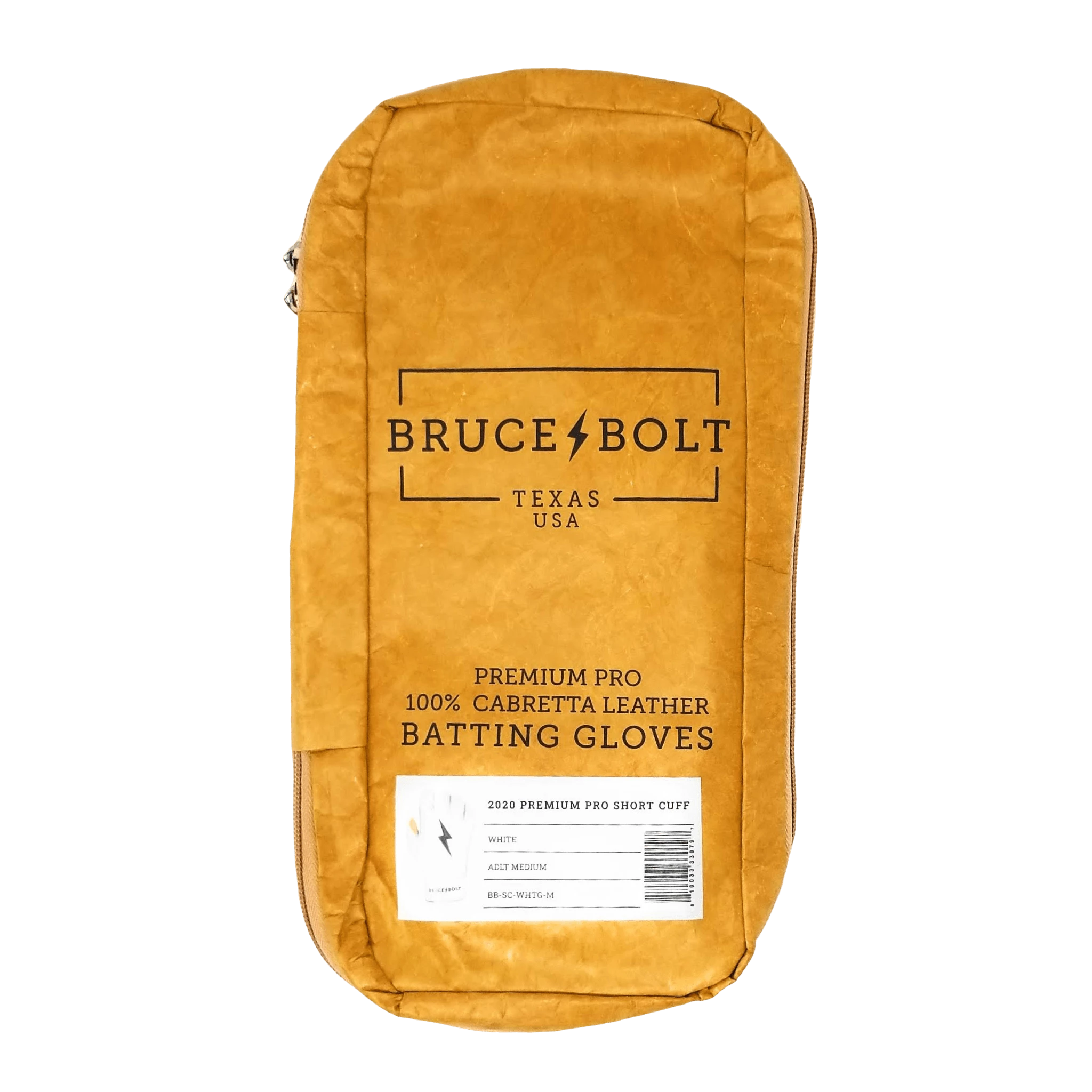 Bruce Bolt PREMIUM PRO Short Cuff Batting Gloves: White 7 Bruce Bolt PREMIUM PRO Short Cuff Batting Gloves: White - Image 7