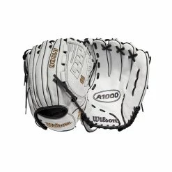 2022 Wilson A1000 V125 12.5" Outfield/Pitcher's Fastpitch Softball Glove: WTA10RF22V125 10 2022 Wilson A1000 V125 12.5" Outfield/Pitcher's Fastpitch Softball Glove: WTA10RF22V125 -Baseball Sales Shop WBW100182 8 A1000 FP V125 OF 125 White Black.png.cq5dam.web .1200.1200