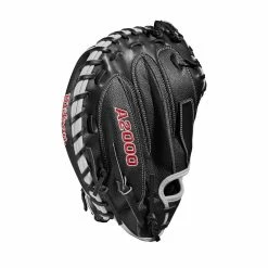 2022 Wilson A2000 M1DSS 33.5" Catcher's Mitt: WTA20RB22M1DSS -Baseball Sales Shop WBW100401 3 A2000 M1D C 335 Black White Red.png.cq5dam.web .1200.1200