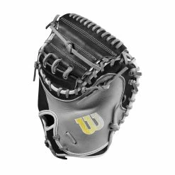 2023 Wilson A2000 M2 33.5" Baseball Catcher's Mitt: WBW100977335 -Baseball Sales Shop WBW100977 2 A2000 C M2SS 335 Grey Black.png.cq5dam.web .1200.1200
