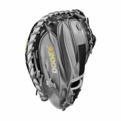 2023 Wilson A2000 M2 33.5" Baseball Catcher's Mitt: WBW100977335 -Baseball Sales Shop WBW100977 3 A2000 C M2SS 335 Grey Black.png.cq5dam.web .1200.1200