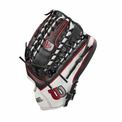 2023 Wilson A2000 OT7 Spin Control 12.75" Outfield Baseball Glove: WBW1009871275 -Baseball Sales Shop WBW100987 2 A2000 OF OT7SC SPIN CONTROL 1275 Black White Red.png.cq5dam.web .1200.1200