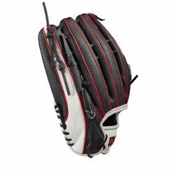 2023 Wilson A2000 OT7 Spin Control 12.75" Outfield Baseball Glove: WBW1009871275 -Baseball Sales Shop WBW100987 3 A2000 OF OT7SC SPIN CONTROL 1275 Black White Red.png.cq5dam.web .1200.1200