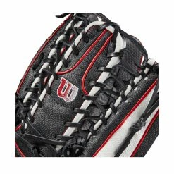 2023 Wilson A2000 OT7 Spin Control 12.75" Outfield Baseball Glove: WBW1009871275 -Baseball Sales Shop WBW100987 4 A2000 OF OT7SC SPIN CONTROL 1275 Black White Red.png.cq5dam.web .1200.1200
