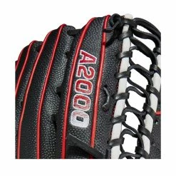 2023 Wilson A2000 OT7 Spin Control 12.75" Outfield Baseball Glove: WBW1009871275 -Baseball Sales Shop WBW100987 5 A2000 OF OT7SC SPIN CONTROL 1275 Black White Red.png.cq5dam.web .1200.1200