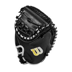 2023 Wilson A2000 M1DSS 33.5" Baseball Catcher's Mitt: WBW100995335 -Baseball Sales Shop WBW100995 2 A2000 C M1DSC 335 BlackSS BlackDimple White WilsonGold