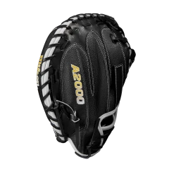 2023 Wilson A2000 M1DSS 33.5" Baseball Catcher's Mitt: WBW100995335 -Baseball Sales Shop WBW100995 3 A2000 C M1DSC 335 BlackSS BlackDimple White WilsonGold