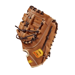 2023 Wilson A2000 AC4 12.5" Fastpitch First Base Mitt: WBW101017125 -Baseball Sales Shop WBW101017 2 A2000 FP Amanda Chidester GM FP1620 125 SaddleTan Blonde Blue