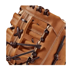 2023 Wilson A2000 AC4 12.5" Fastpitch First Base Mitt: WBW101017125 -Baseball Sales Shop WBW101017 4 A2000 FP Amanda Chidester GM FP1620 125 SaddleTan Blonde Blue