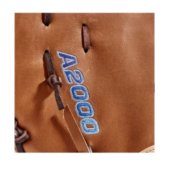 2023 Wilson A2000 AC4 12.5" Fastpitch First Base Mitt: WBW101017125 -Baseball Sales Shop WBW101017 5 A2000 FP Amanda Chidester GM FP1620 125 SaddleTan Blonde Blue