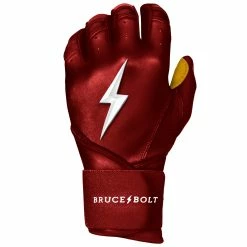 Bruce Bolt PREMIUM PRO Long Cuff Batting Gloves: Maroon -Baseball Sales Shop premium pro long cuff batting gloves maroon brucebolt 153600