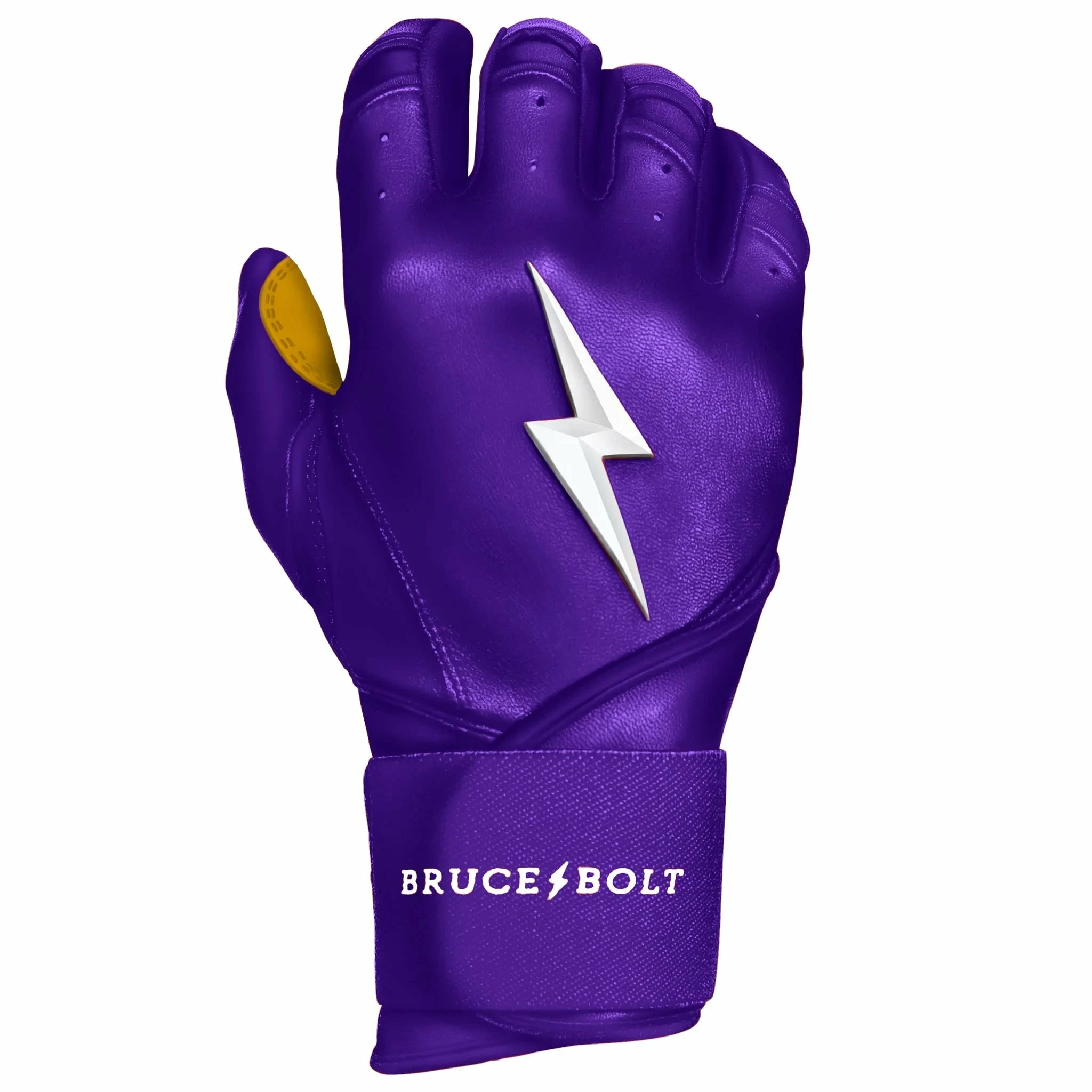 Bruce Bolt PREMIUM PRO Long Cuff Batting Gloves: Purple 2 Bruce Bolt PREMIUM PRO Long Cuff Batting Gloves: Purple - Image 2