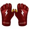 Bruce Bolt PREMIUM PRO Short Cuff Batting Gloves: Maroon