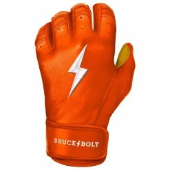 Bruce Bolt PREMIUM PRO Short Cuff Batting Gloves: Orange 9 Bruce Bolt PREMIUM PRO Short Cuff Batting Gloves: Orange -Baseball Sales Shop premium pro short cuff batting gloves orange brucebolt 128747
