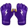 Bruce Bolt PREMIUM PRO Short Cuff Batting Gloves: Purple