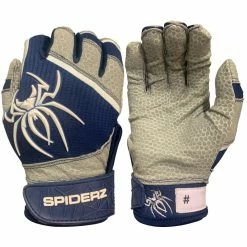2022 Spiderz PRO Model Batting Gloves: Navy Blue/White